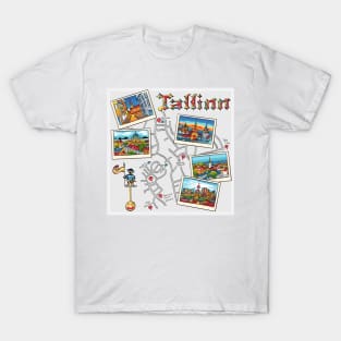 Color Travel book Tallinn, Estonia T-Shirt